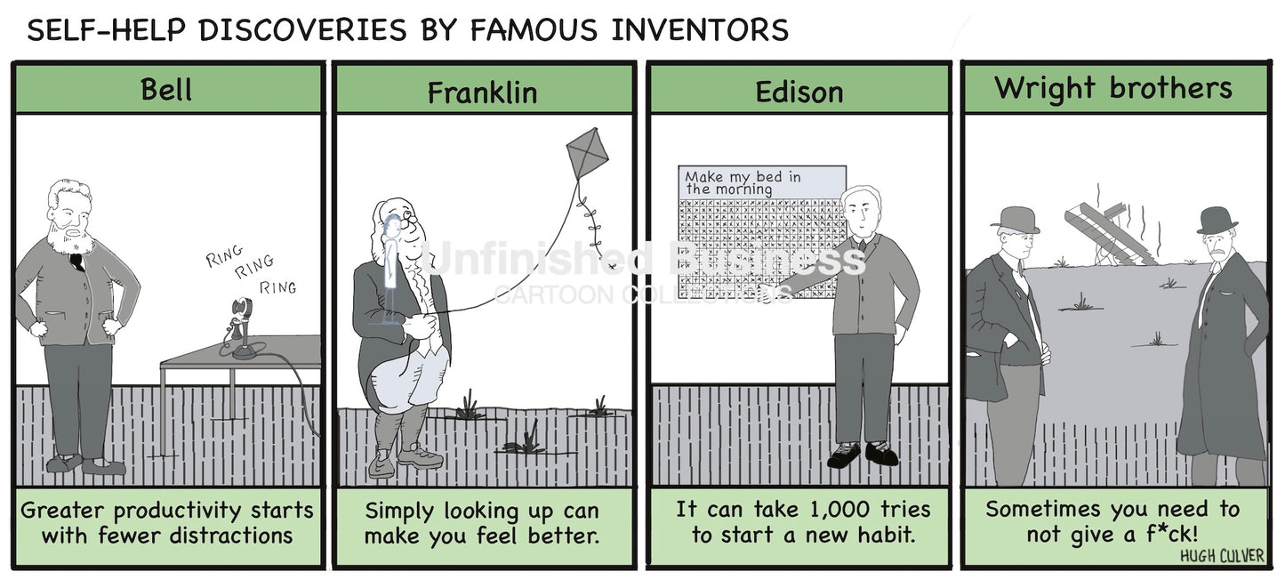 Self-help discoveries by famous people